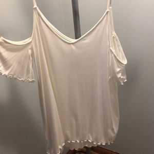 Short sleeve off the shoulder tee